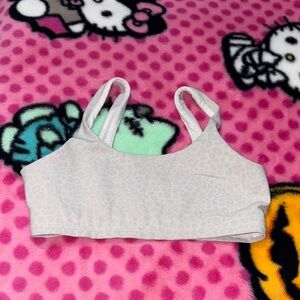 ALO Yoga Gray Leopard Sports Bra